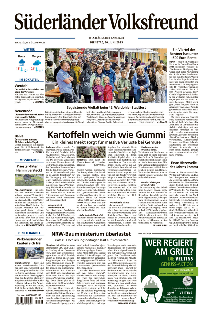 Süderländer Volksfreund vom Dienstag, 10.06.2025