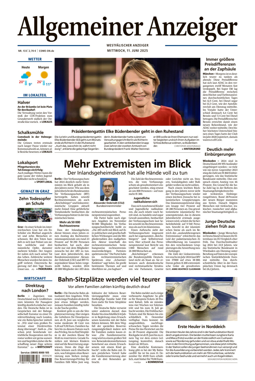 Allgemeiner Anzeiger vom Mittwoch, 11.06.2025