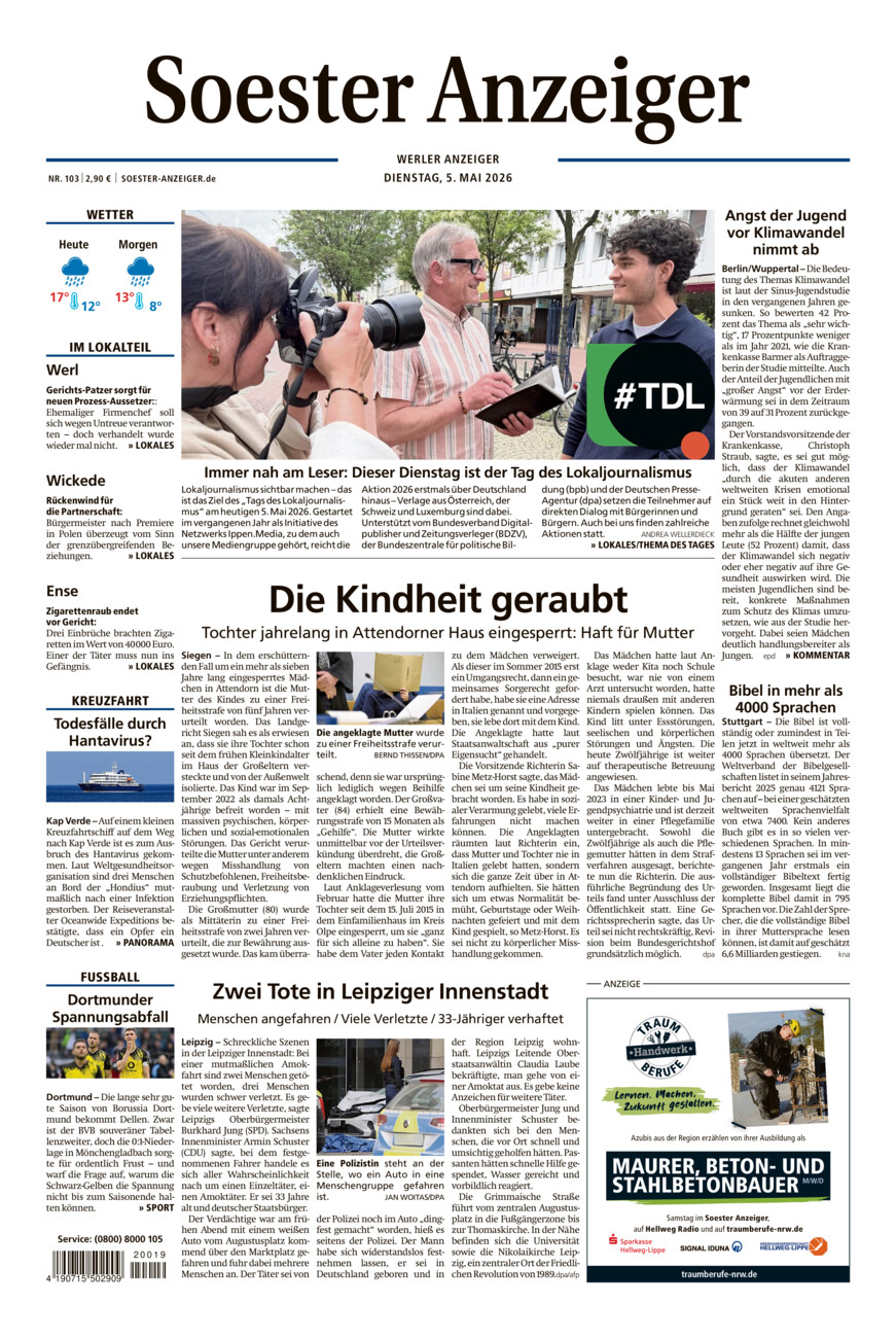 Soester Anzeiger Werl vom Dienstag, 05.05.2026