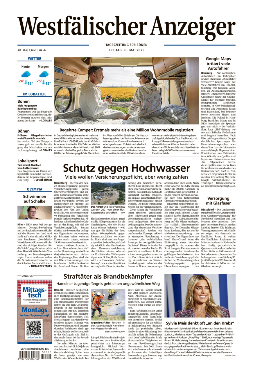 Westfälischer Anzeiger Bönen vom Freitag, 30.05.2025