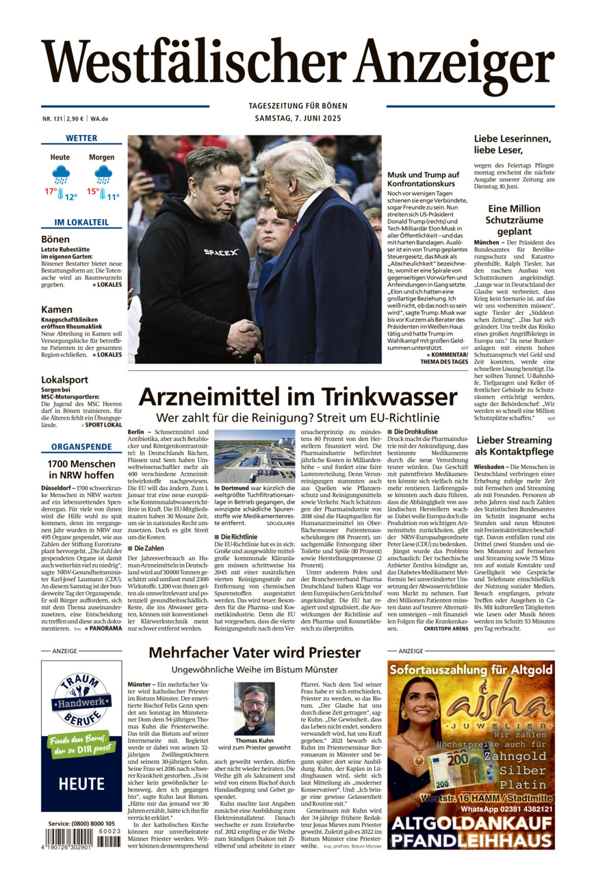 Westfälischer Anzeiger Bönen vom Samstag, 07.06.2025