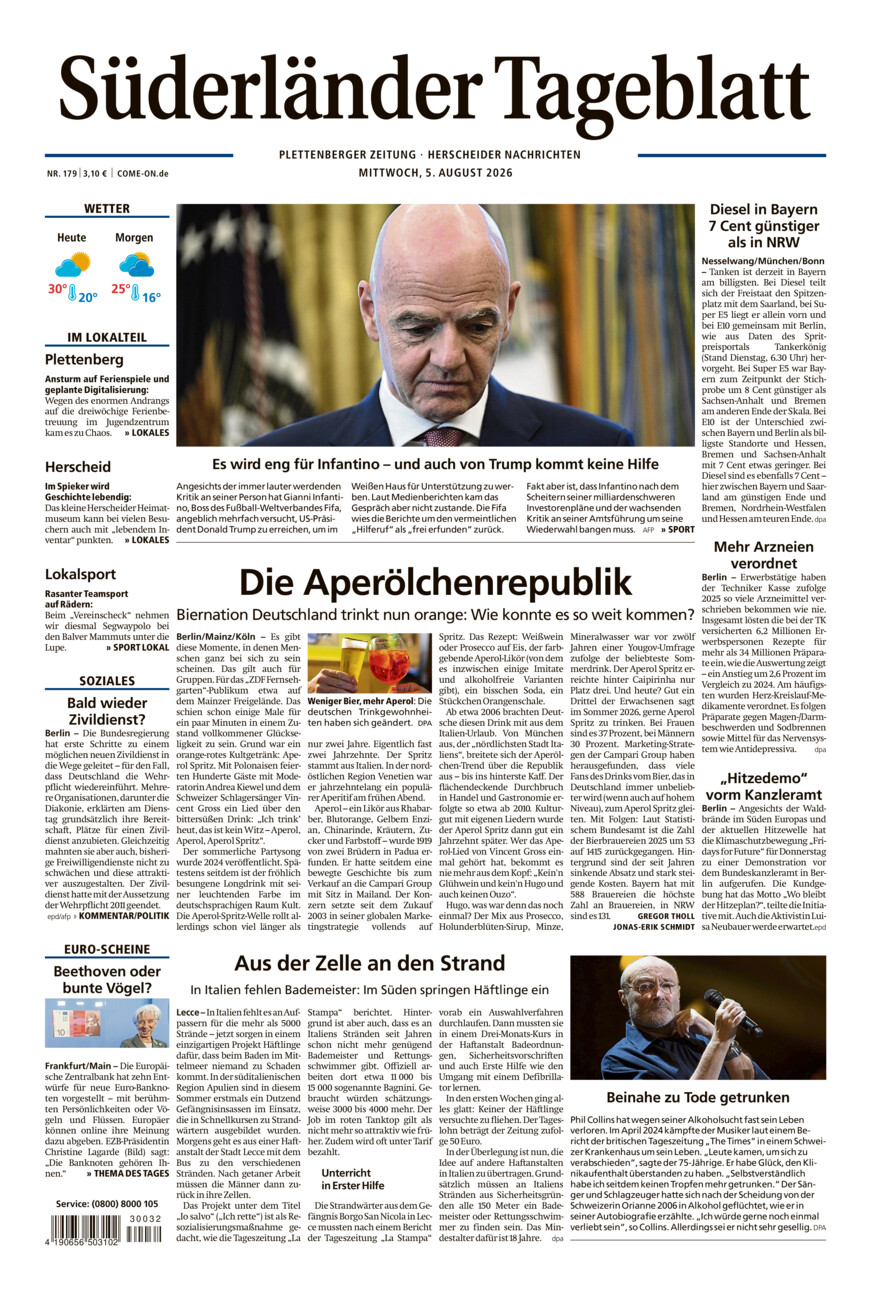 Süderländer Tageblatt vom Mittwoch, 05.08.2026