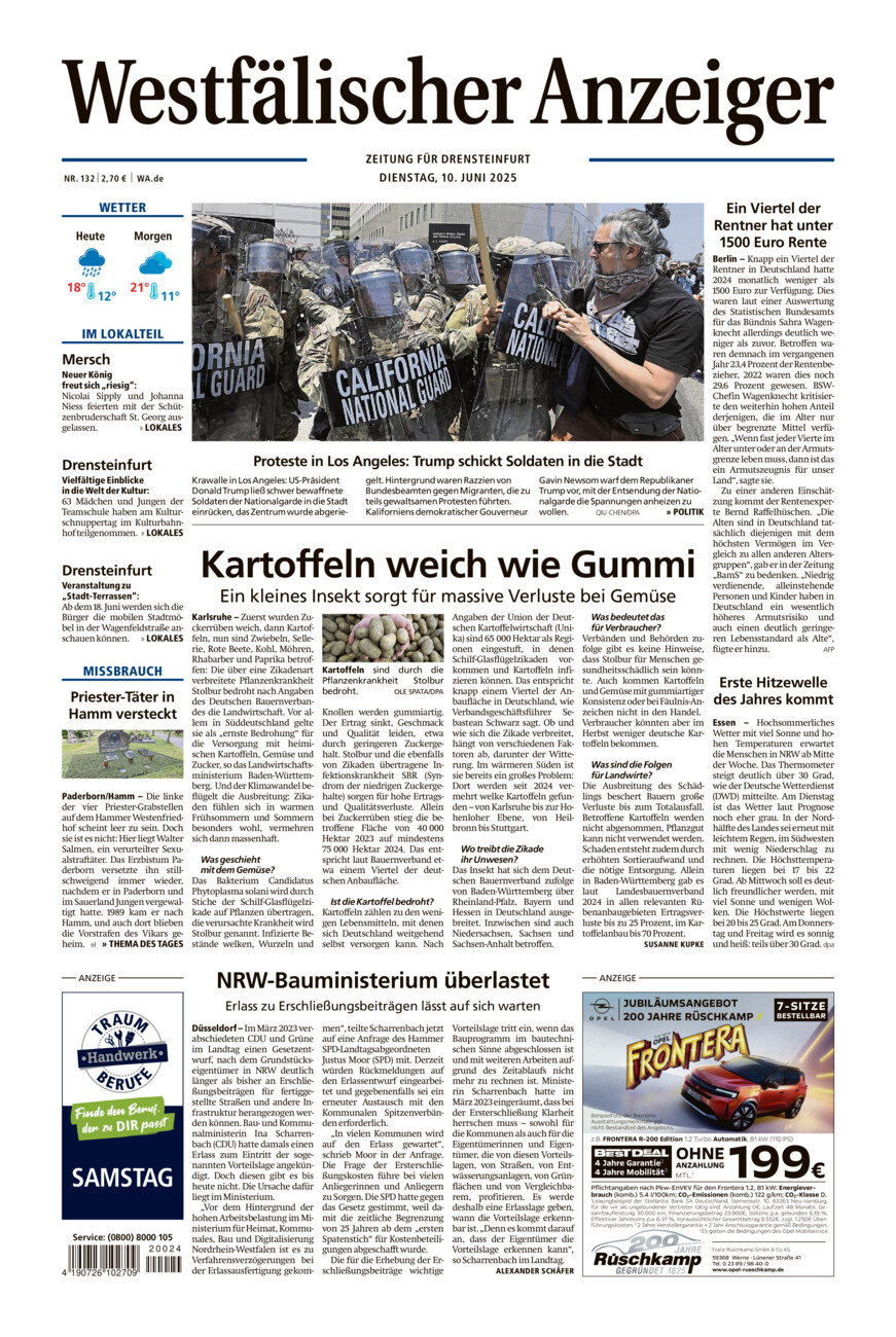 Westfälischer Anzeiger Drensteinfurt vom Dienstag, 10.06.2025