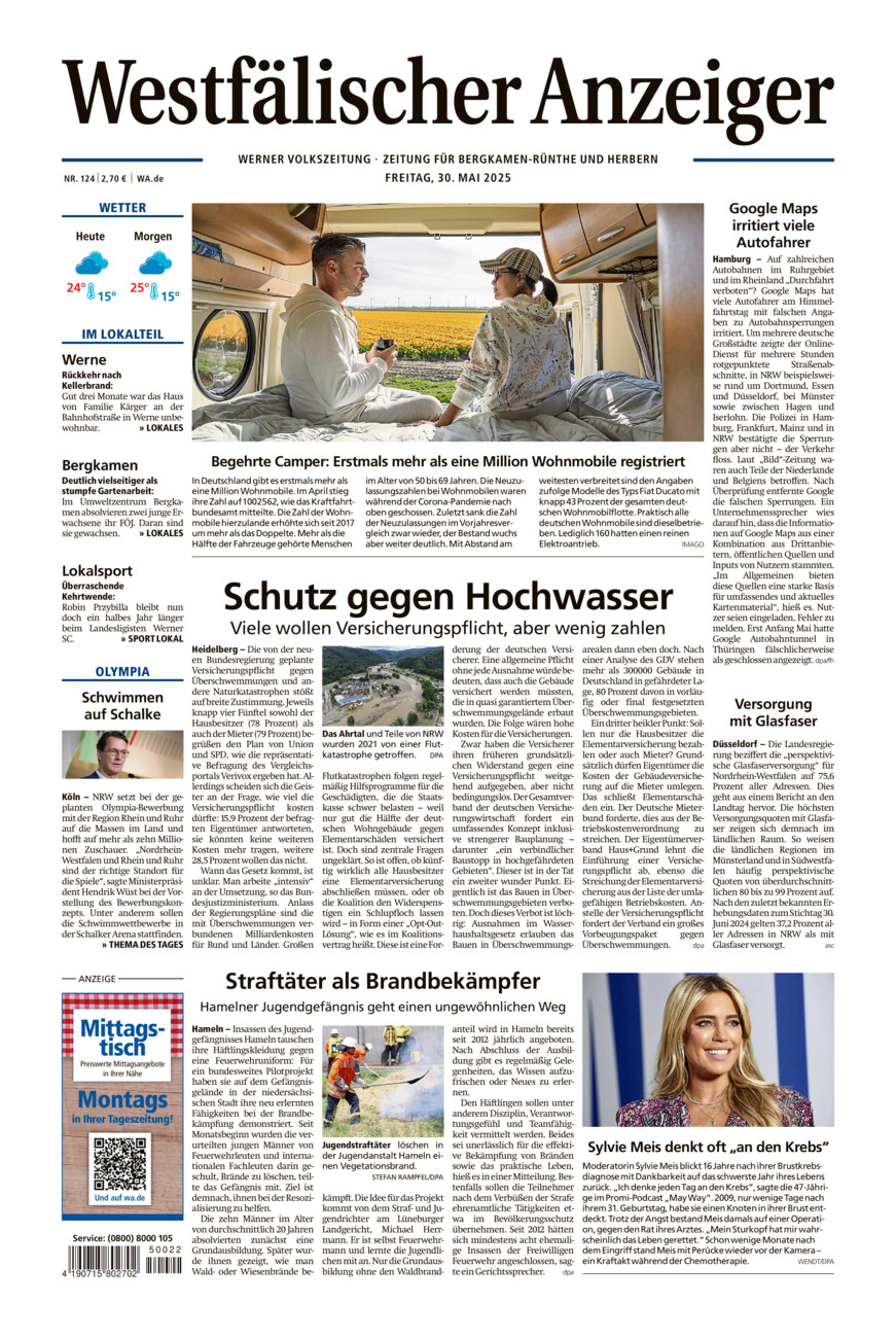 Westfälischer Anzeiger Werne vom Freitag, 30.05.2025