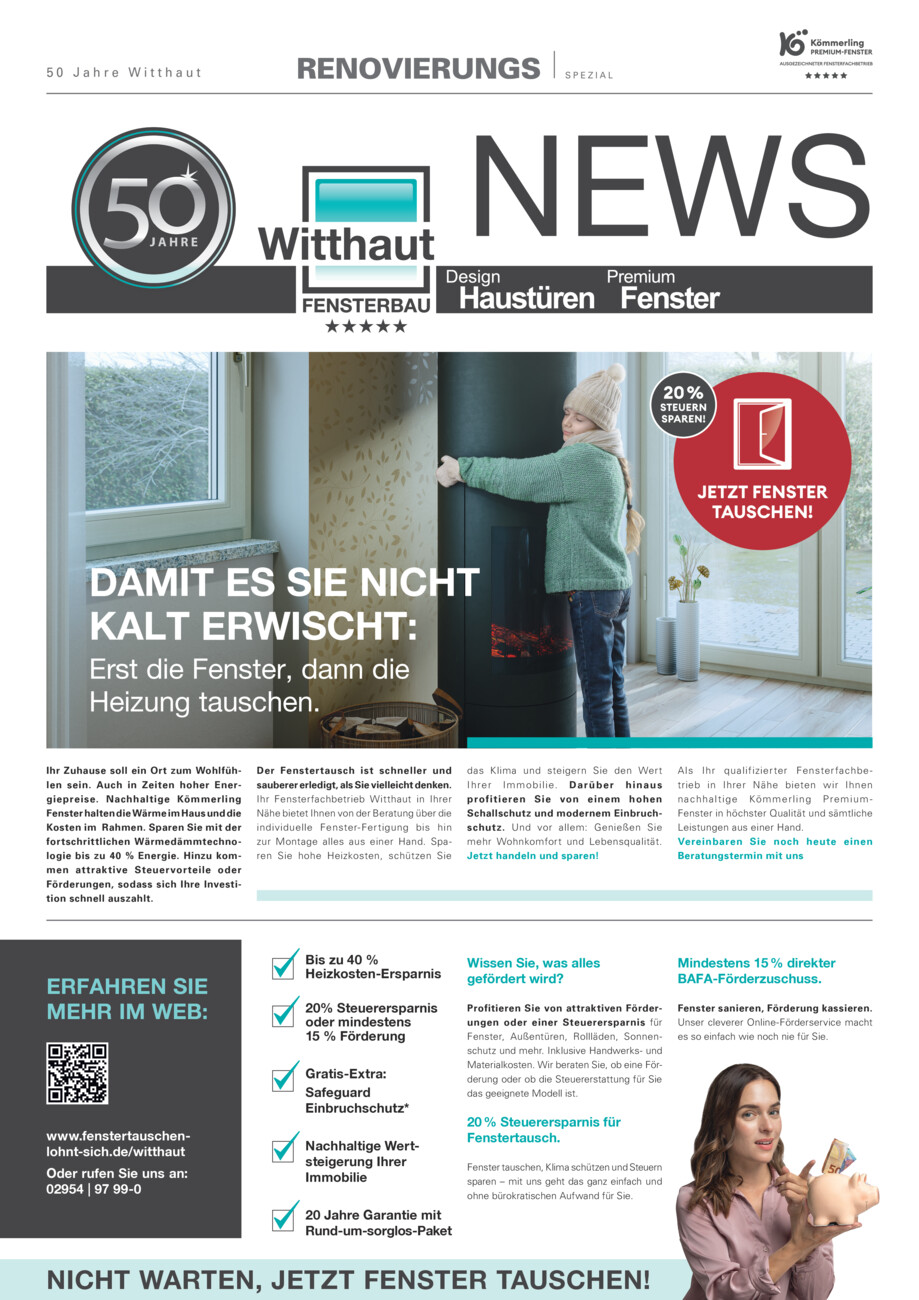 Witthaut Fensterbau vom Montag, 17.11.2025