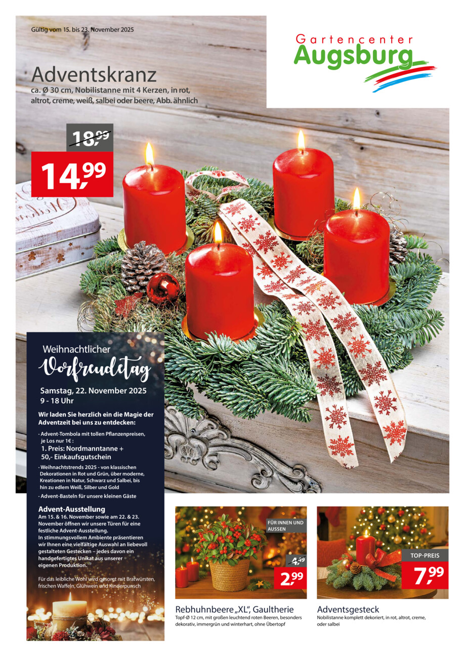 Gartencenter Augsburg vom Samstag, 15.11.2025