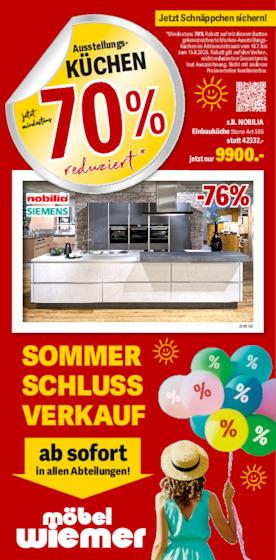 M&ouml;bel Wiemer vom 20.07.2026